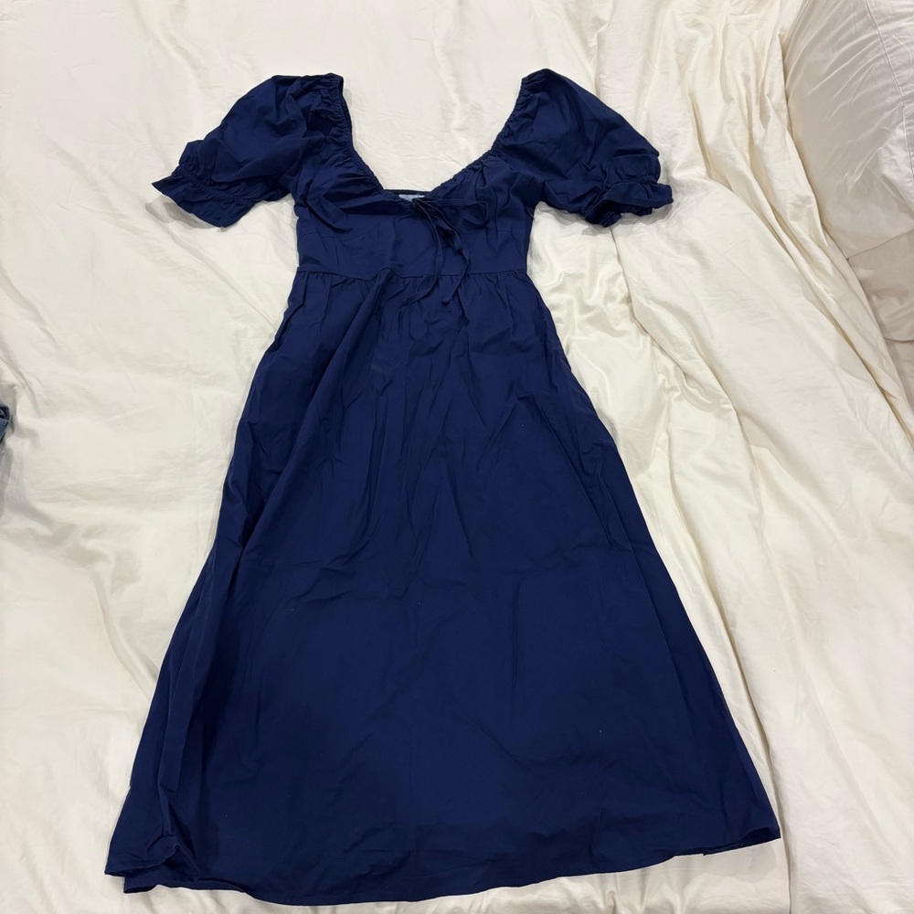 Hill House Ophelia Dress - Navy Blue - Picture 4 of 8